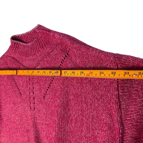 Banana Republic Women’s Sweater Small Pink Knit Pullover Mock Neck Long Sleeve S - Picture 6 of 9